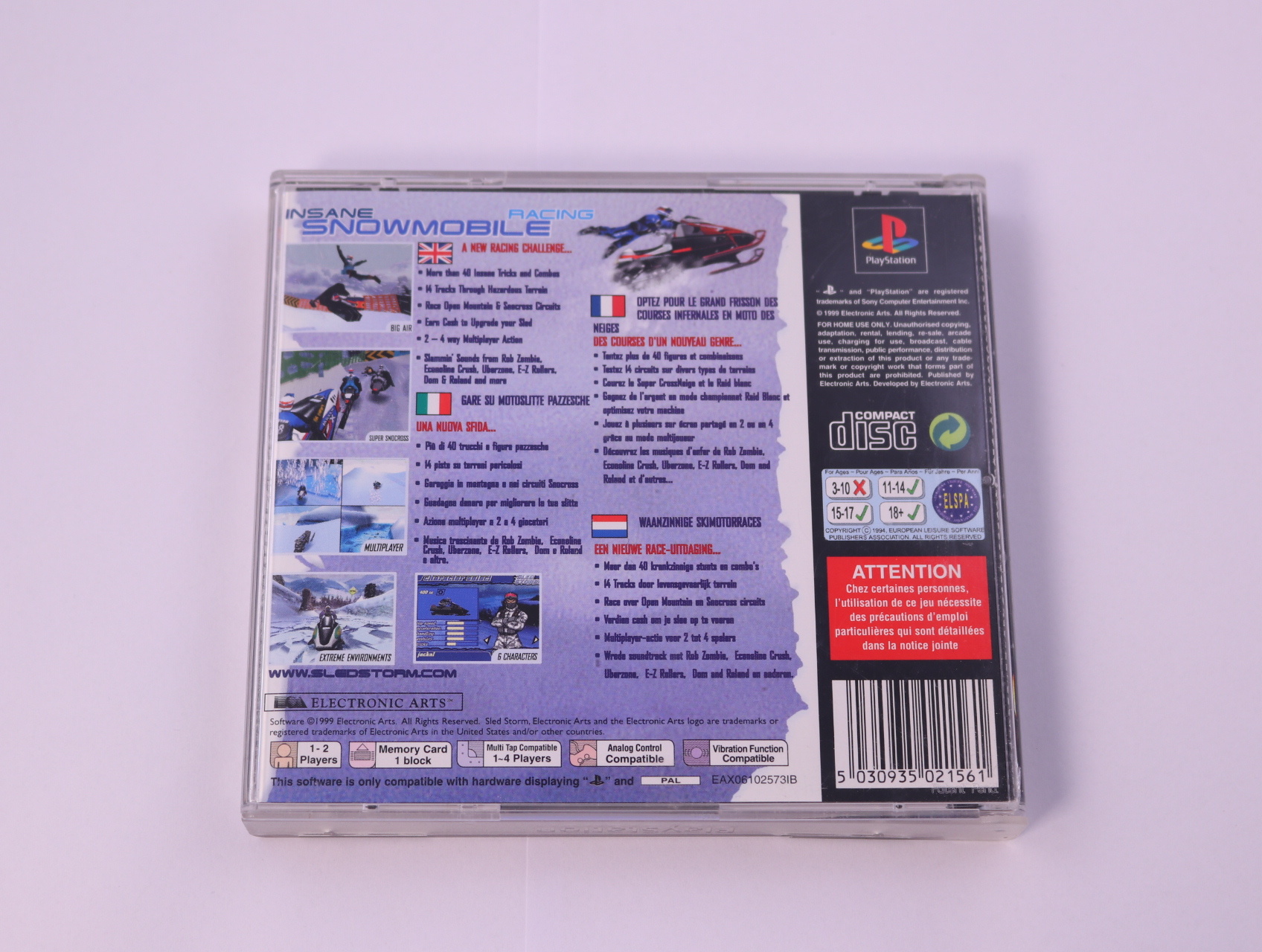 PlayStation 1 - Sled Storm - productfoto 2