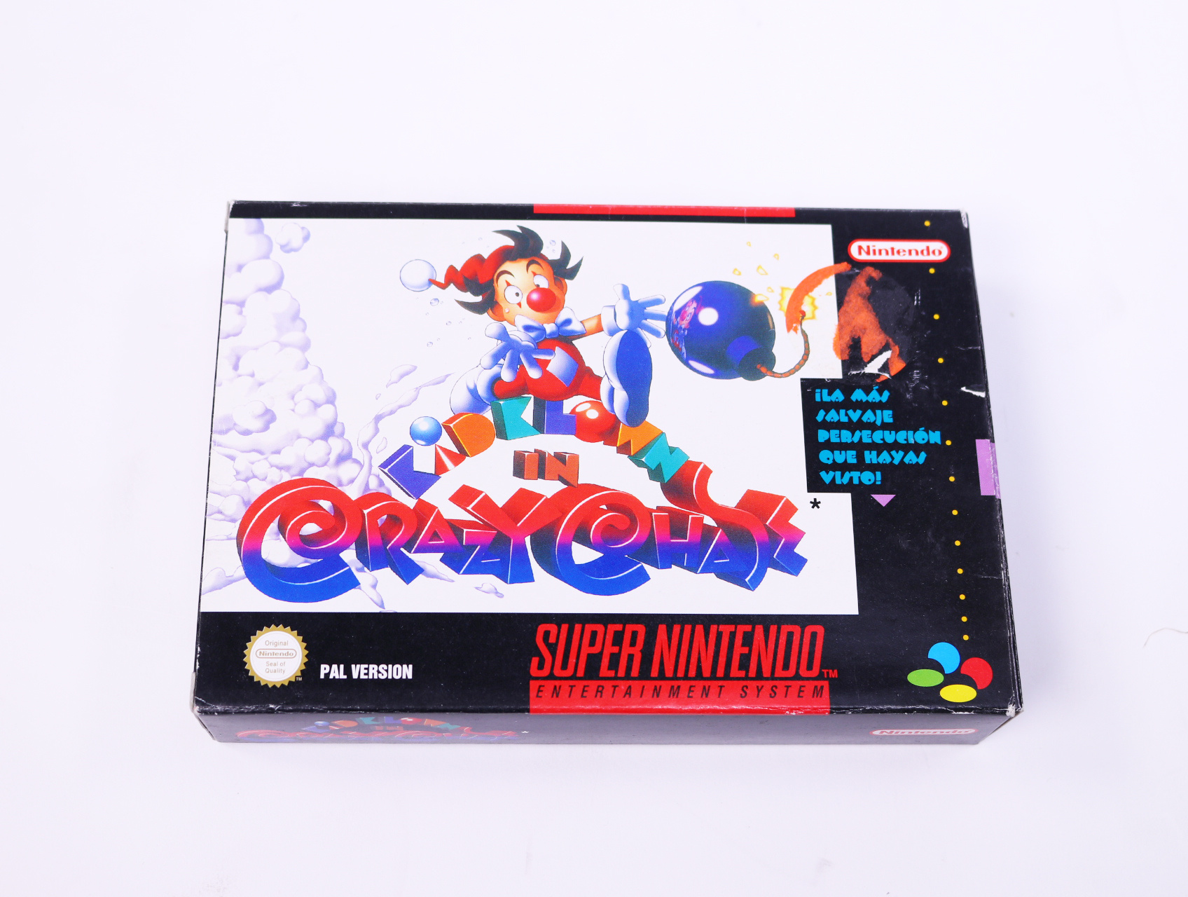 SNES - Kid Klown in Crazy Chase - Boxed CIB - productfoto 3