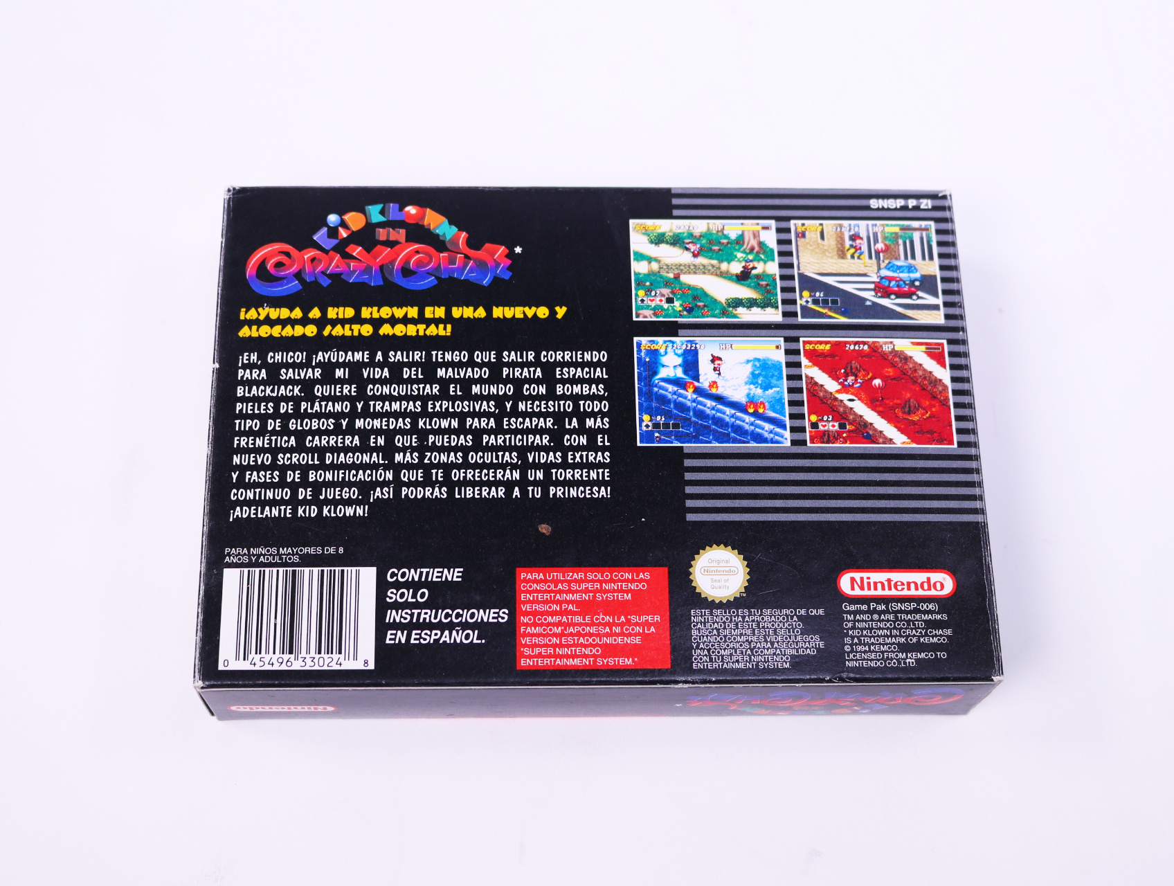 SNES - Kid Klown in Crazy Chase - Boxed CIB - productfoto 4