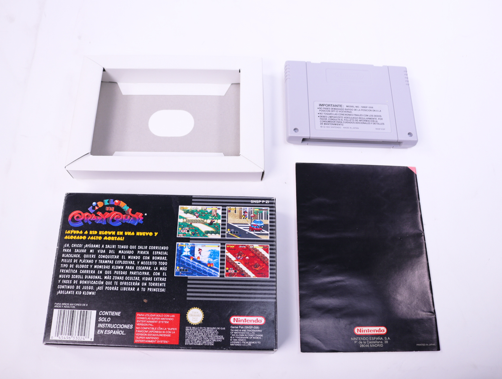 SNES - Kid Klown in Crazy Chase - Boxed CIB - productfoto 2