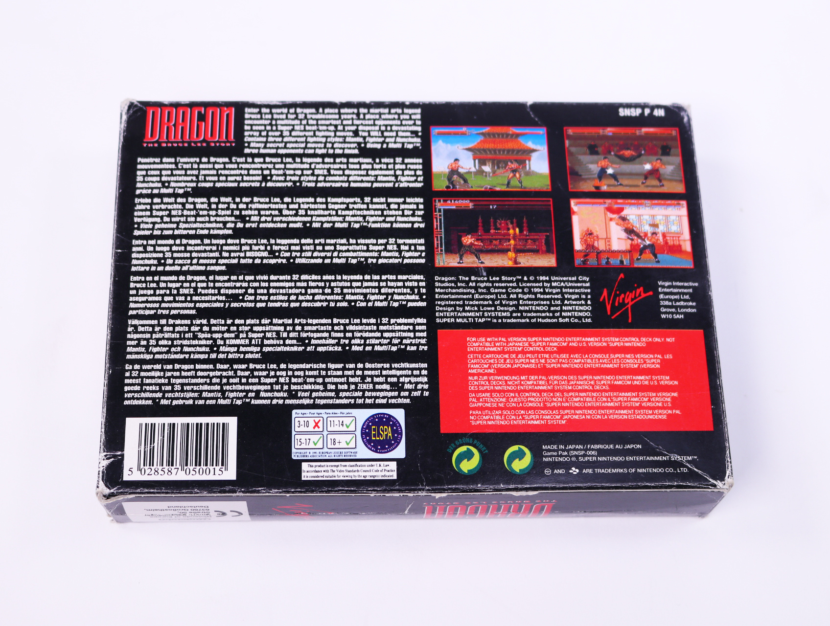 SNES - Dragon: The Bruce Lee Story - Boxed CIB - productfoto 4