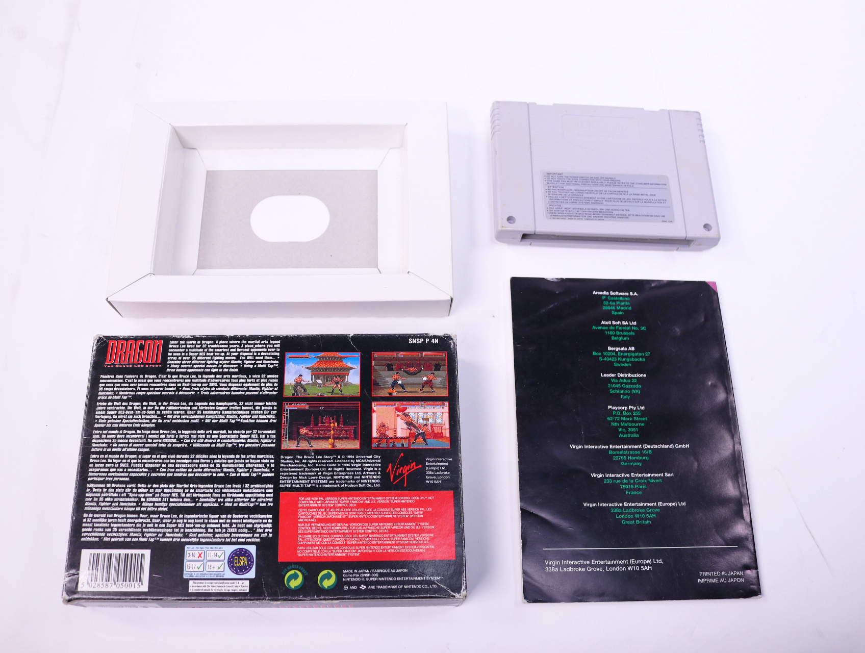 SNES - Dragon: The Bruce Lee Story - Boxed CIB - productfoto 2