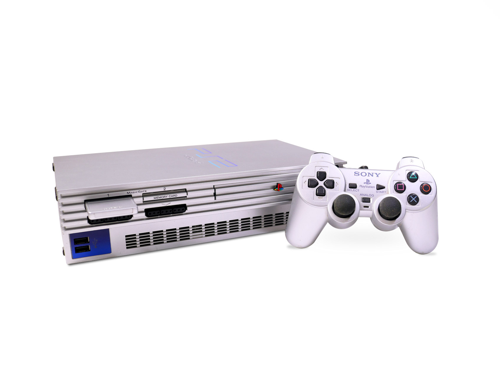 Playstation 2 - Silver Console (Refurbished) - Refurbished - productfoto 2