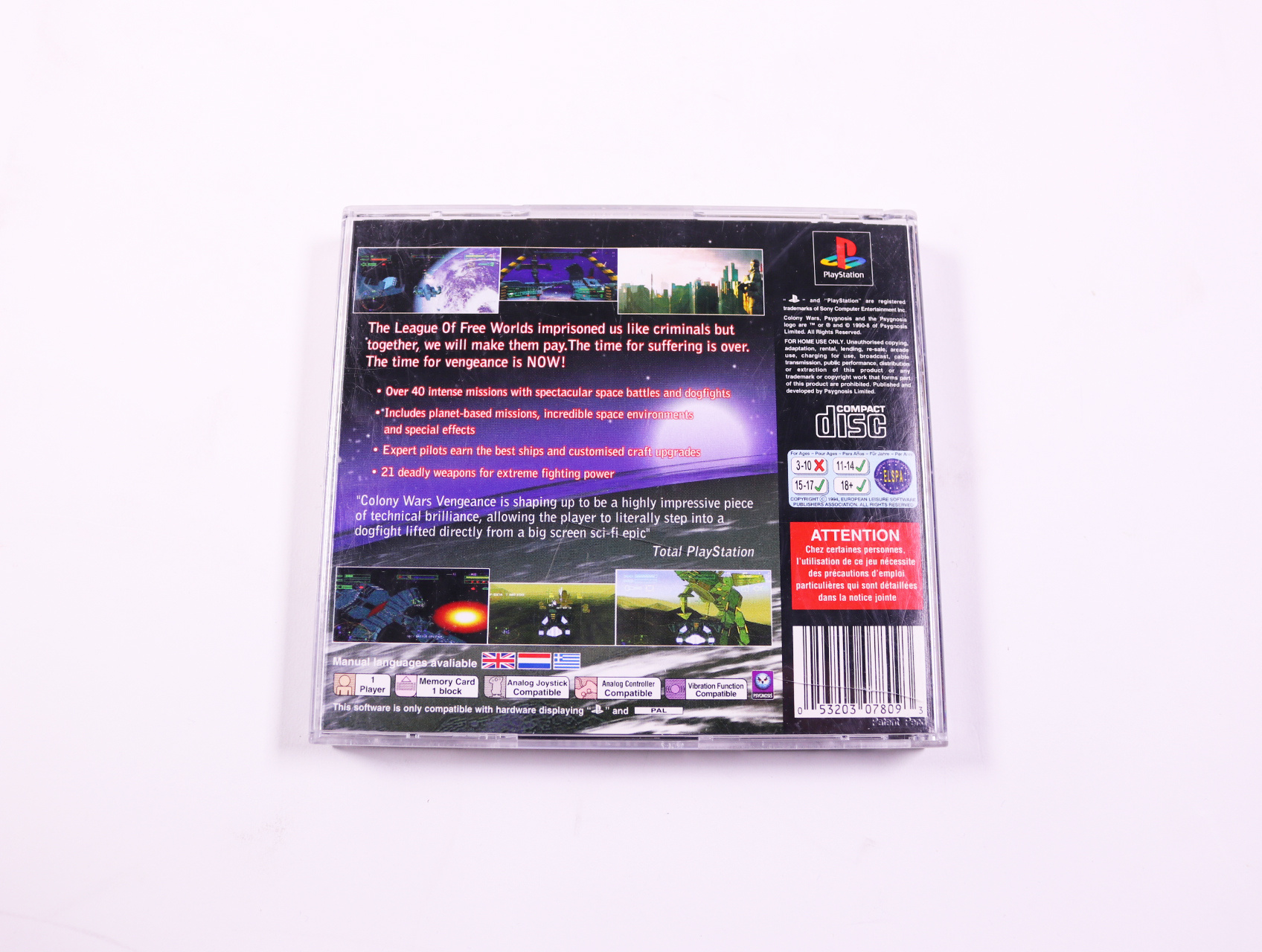 PlayStation 1 - Colony Wars Vengeance - productfoto 3