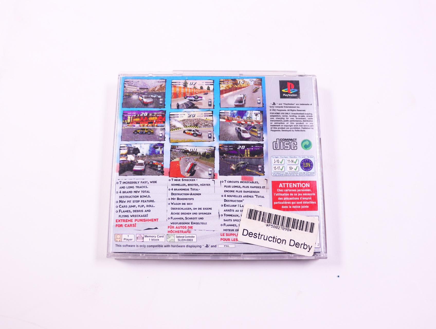 PlayStation 1 - Destruction Derby 2 [Platinum] - productfoto 3