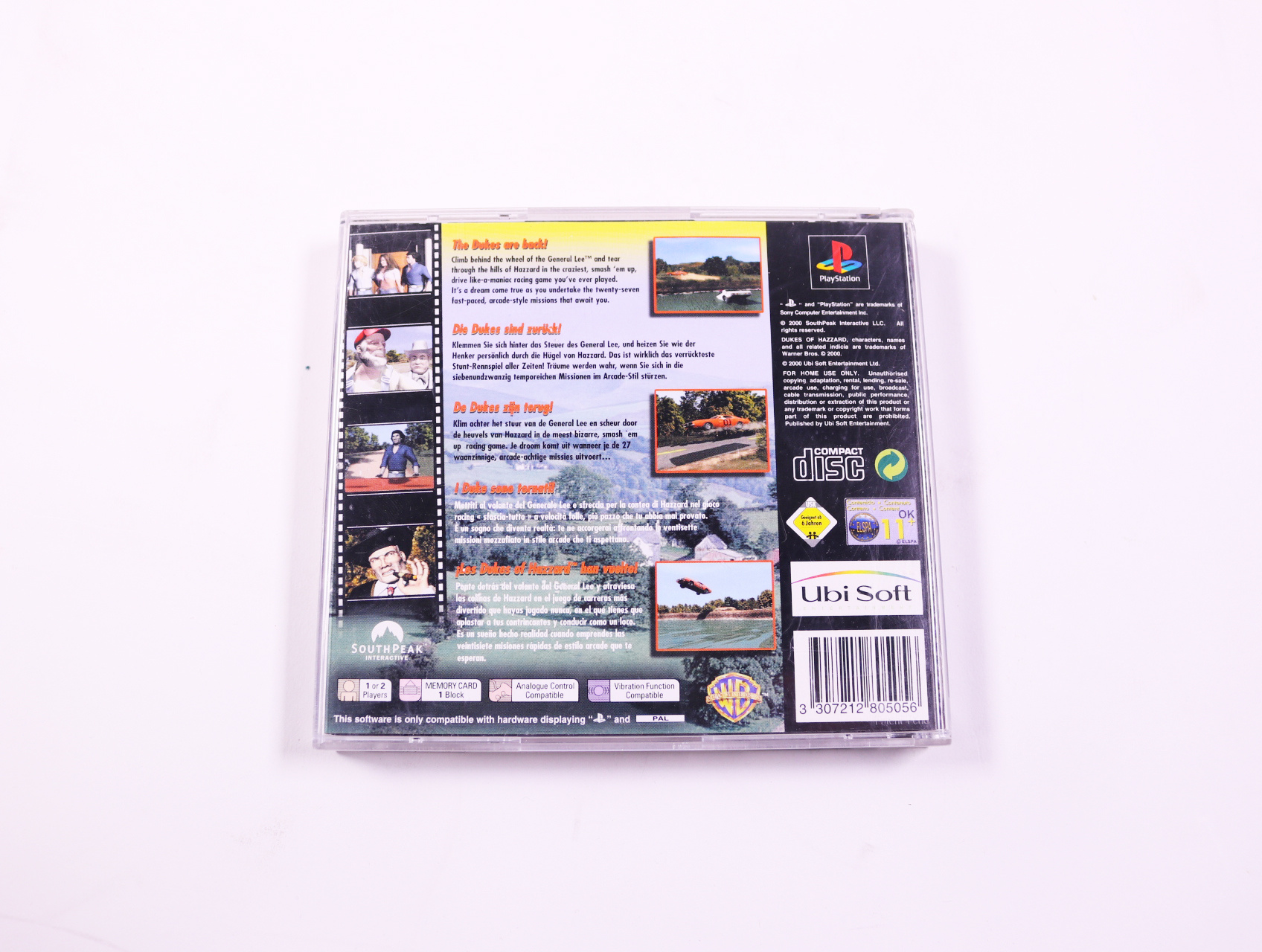 PlayStation 1 - The Dukes Of Hazzard Racing For Home - productfoto 3