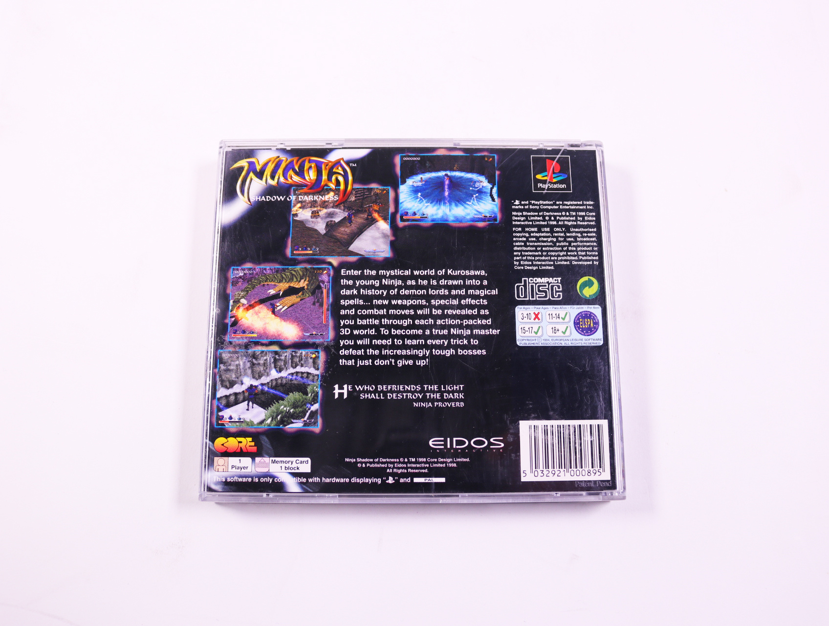 PlayStation 1 - Ninja Shadow of Darkness [No Manual] - productfoto 2