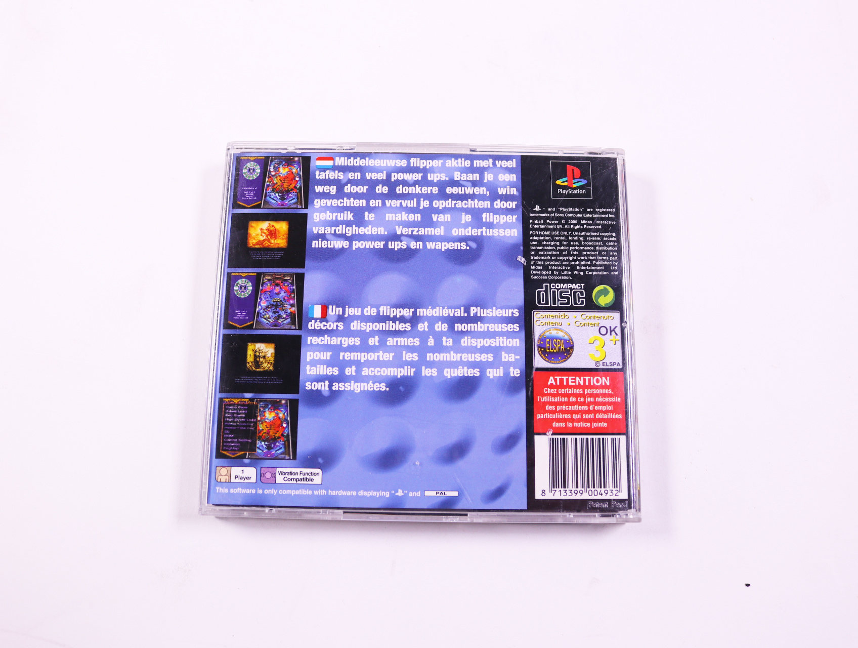 PlayStation 1 - Pinball Power - productfoto 2
