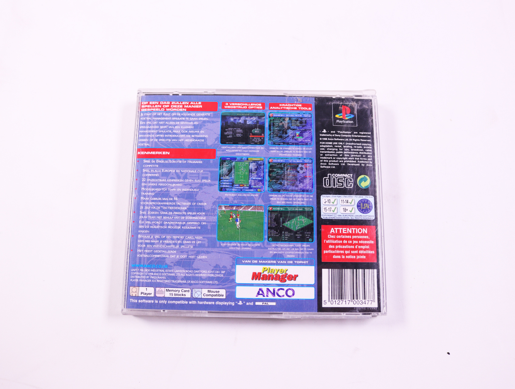 PlayStation 1 - Player Manager Ninety Nine - productfoto 3