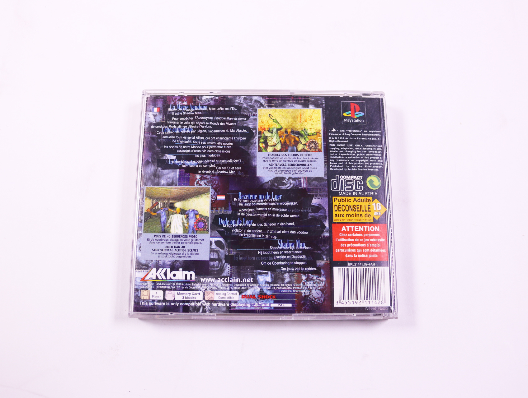 PlayStation 1 - Shadow Man - Acclaim Studios Teesside - productfoto 2