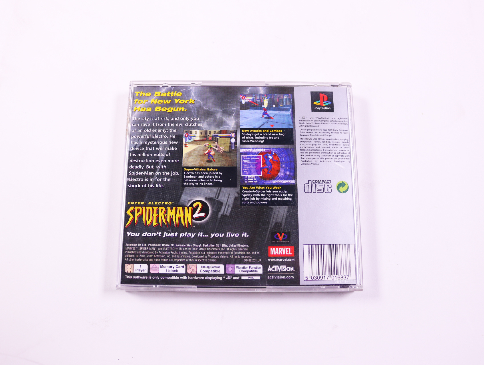 PlayStation 1 - Spider-Man 2 Enter Electro [Platinum] - productfoto 2