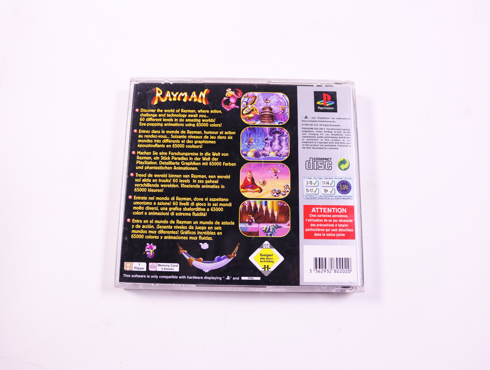 PlayStation 1 - Rayman [Platinum] - productfoto 2