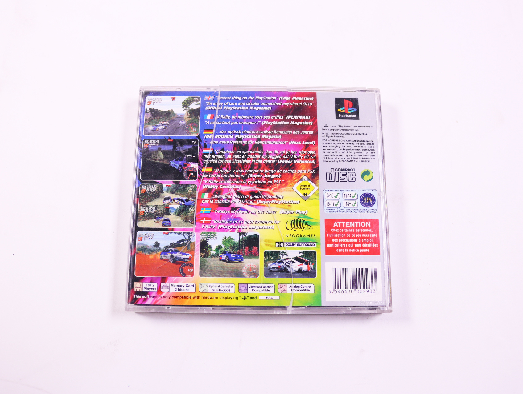 Playstation 1 - V-Rally [Platinum] - productfoto 2