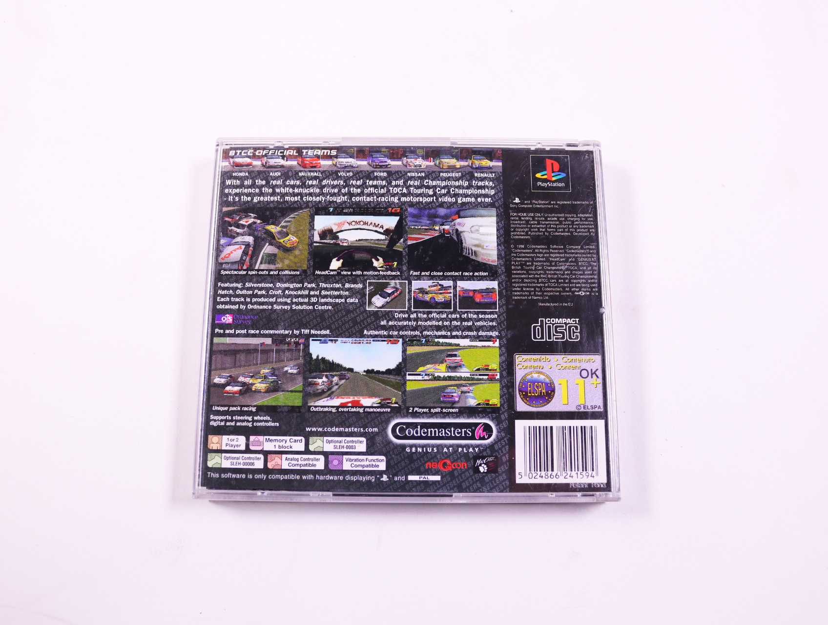 PlayStation 1 - TOCA Touring Car Championship - productfoto 2
