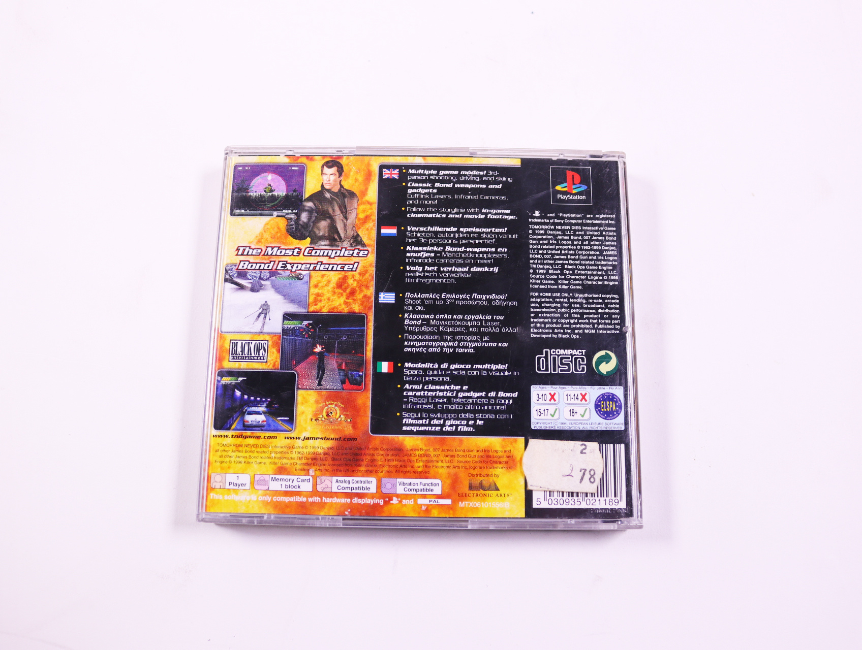 PlayStation 1 - 007 Tomorrow Never Dies - productfoto 2
