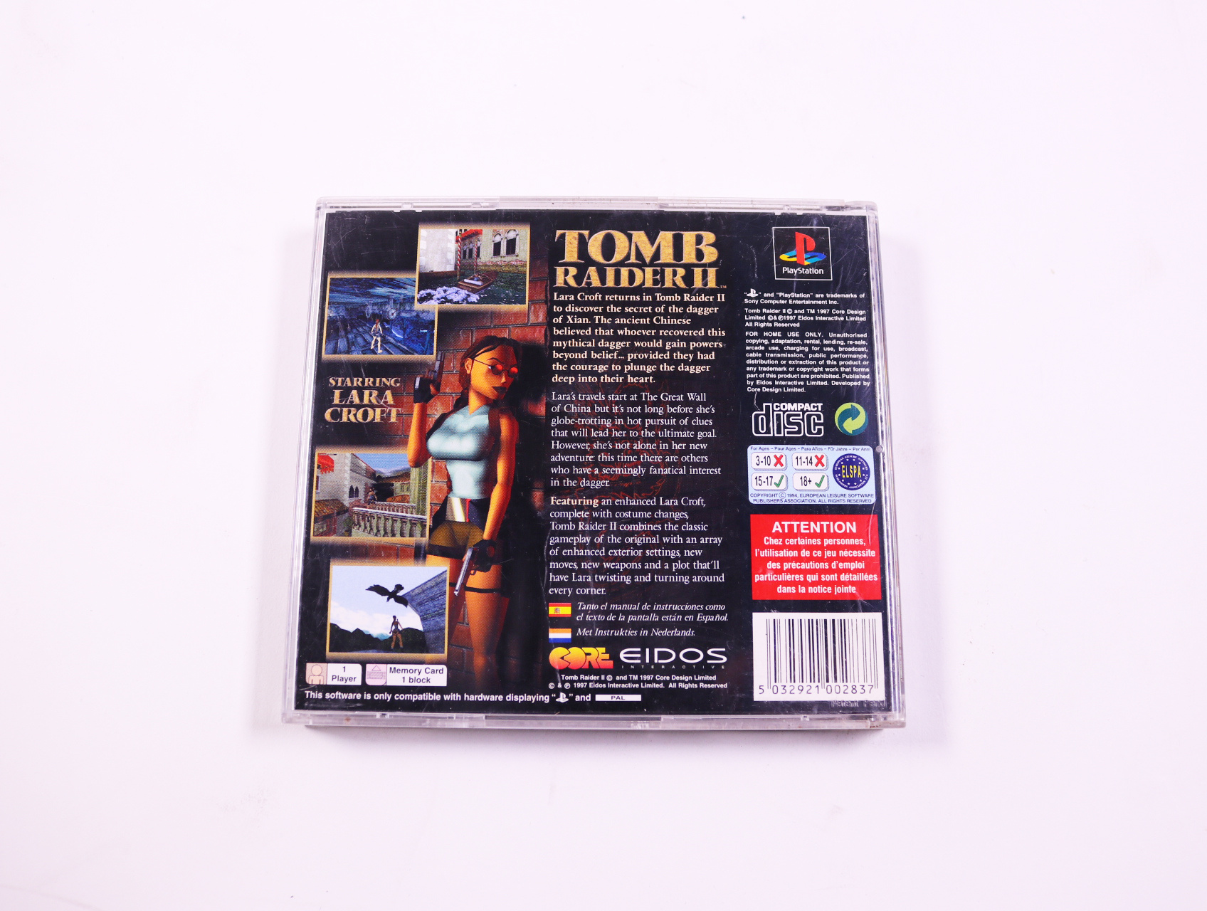 Playstation 1 - Tomb Raider II - Core Design - productfoto 2