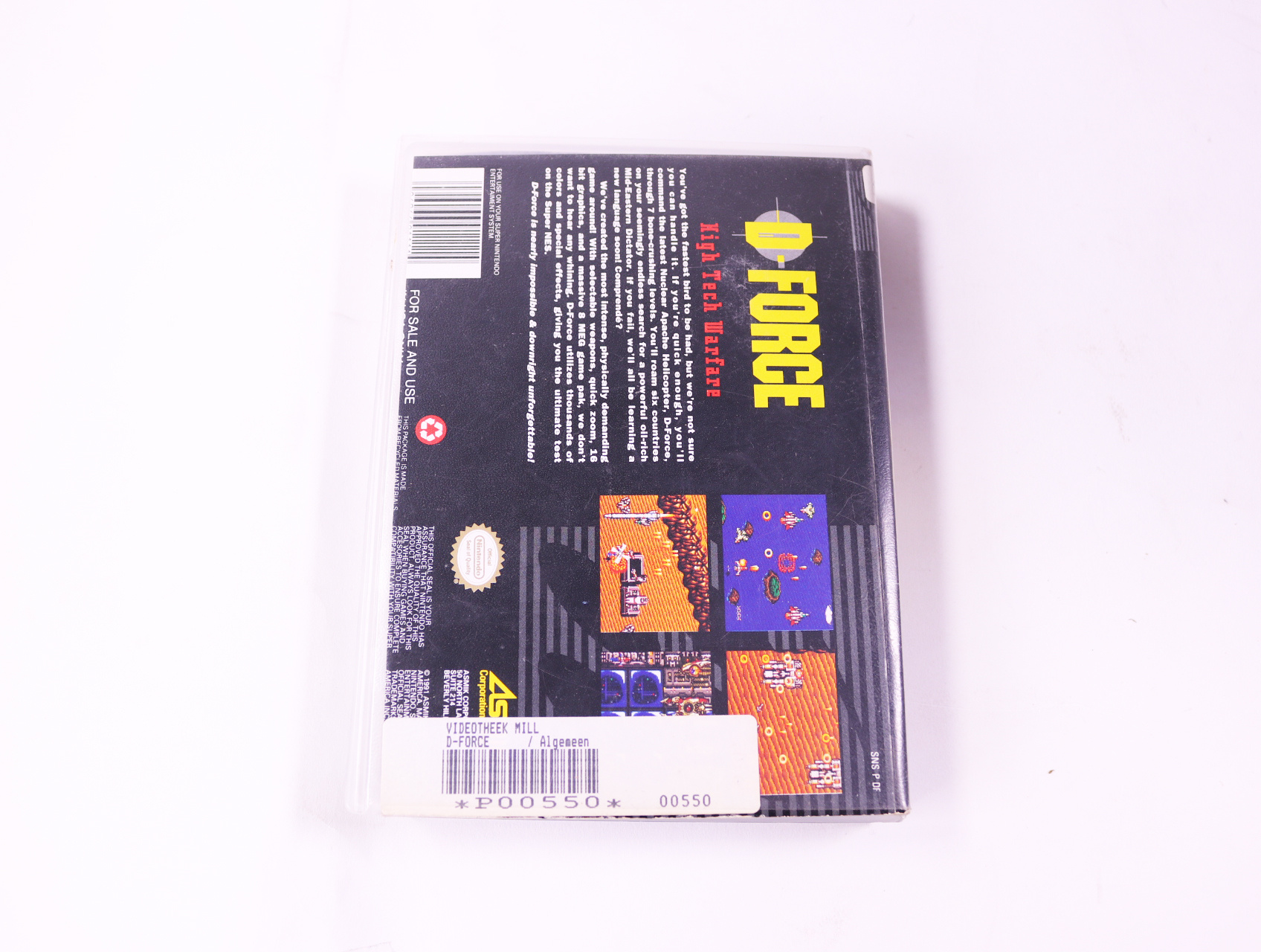 SNES - D-Force - USA - Plastic Boxed - Cream - productfoto 2