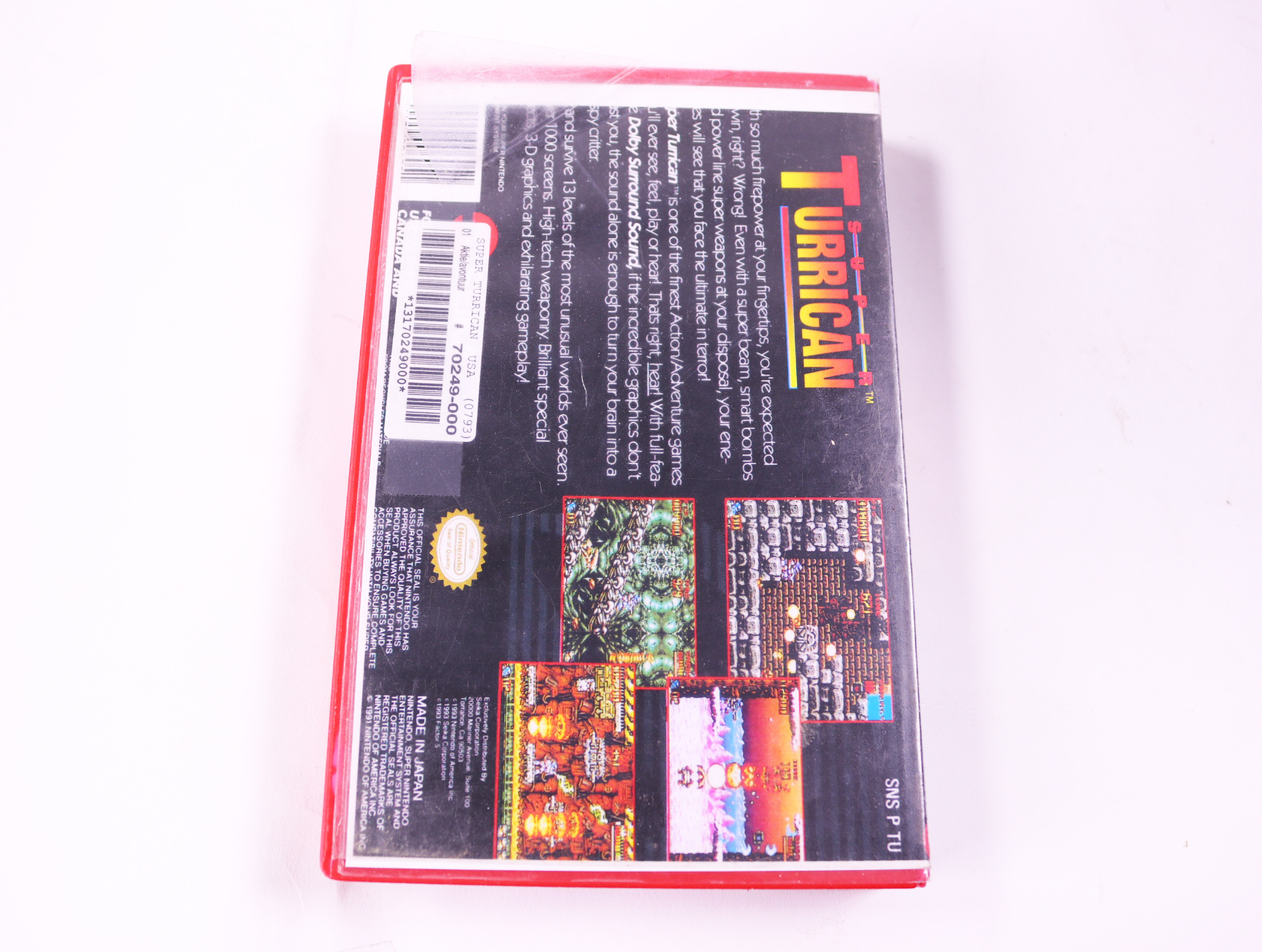 SNES - Super Turrican - USA - Plastic Boxed - productfoto 2