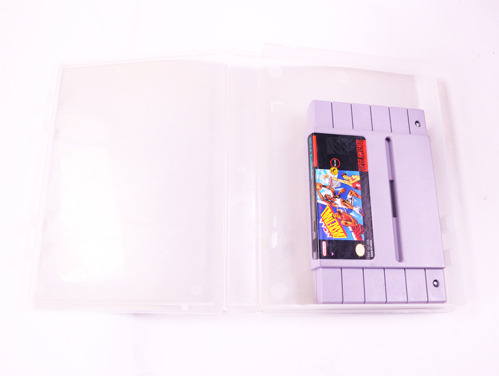 SNES - NCAA Basketball - USA - Plastic Boxed - productfoto 3