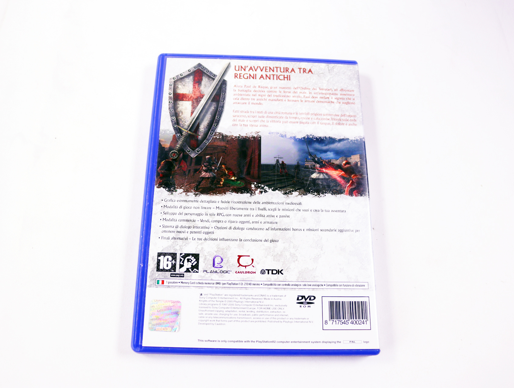 PlayStation 2 - Knights of the Temple II - Cauldron - productfoto 2