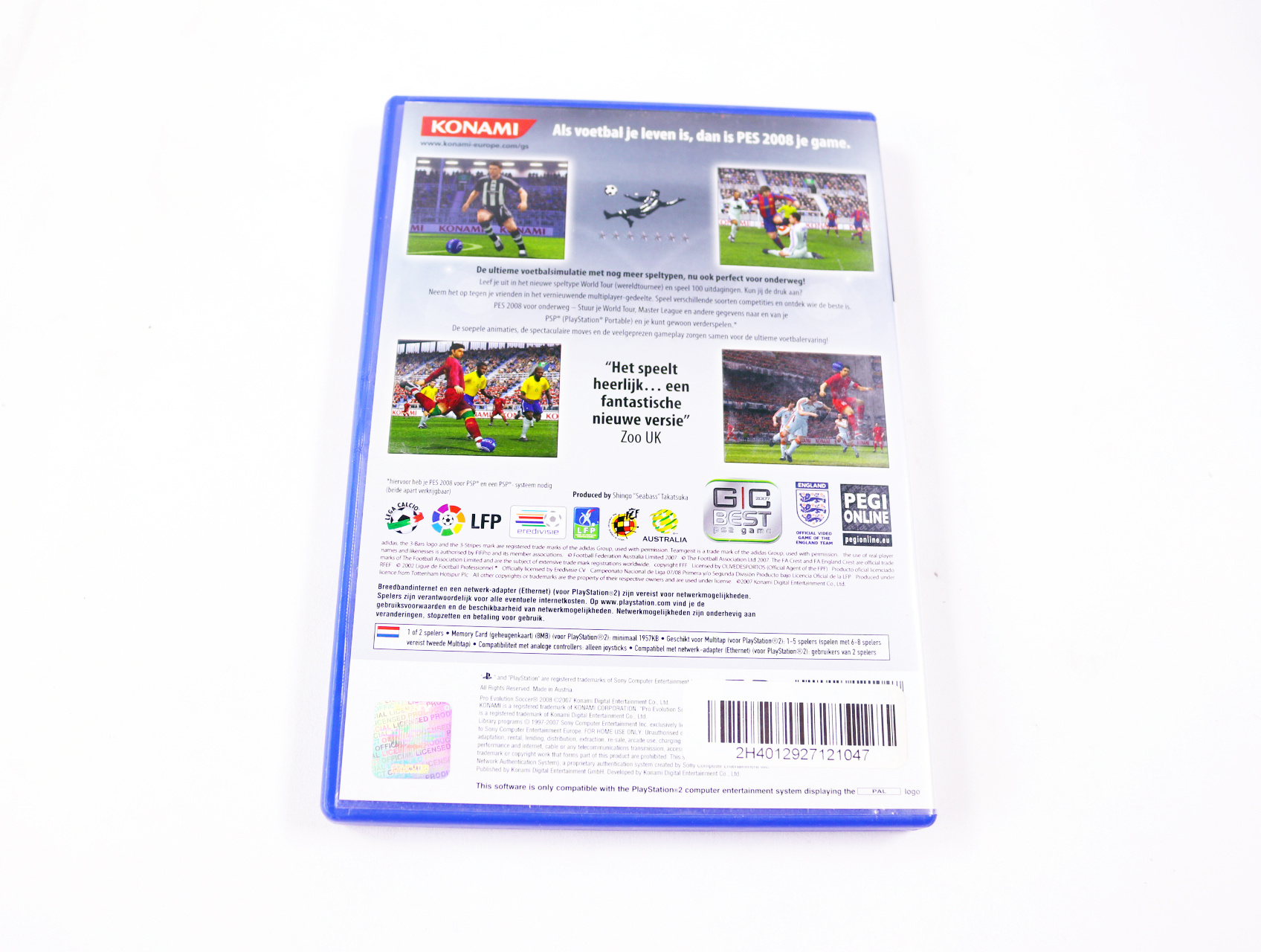 Playstation 2 - Pro Evolution Soccer 2008 - productfoto 2