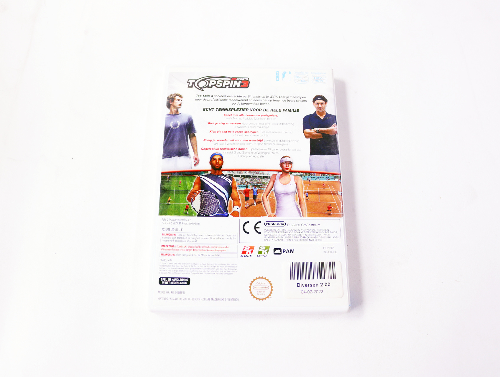Wii - Top Spin 3 - productfoto 2