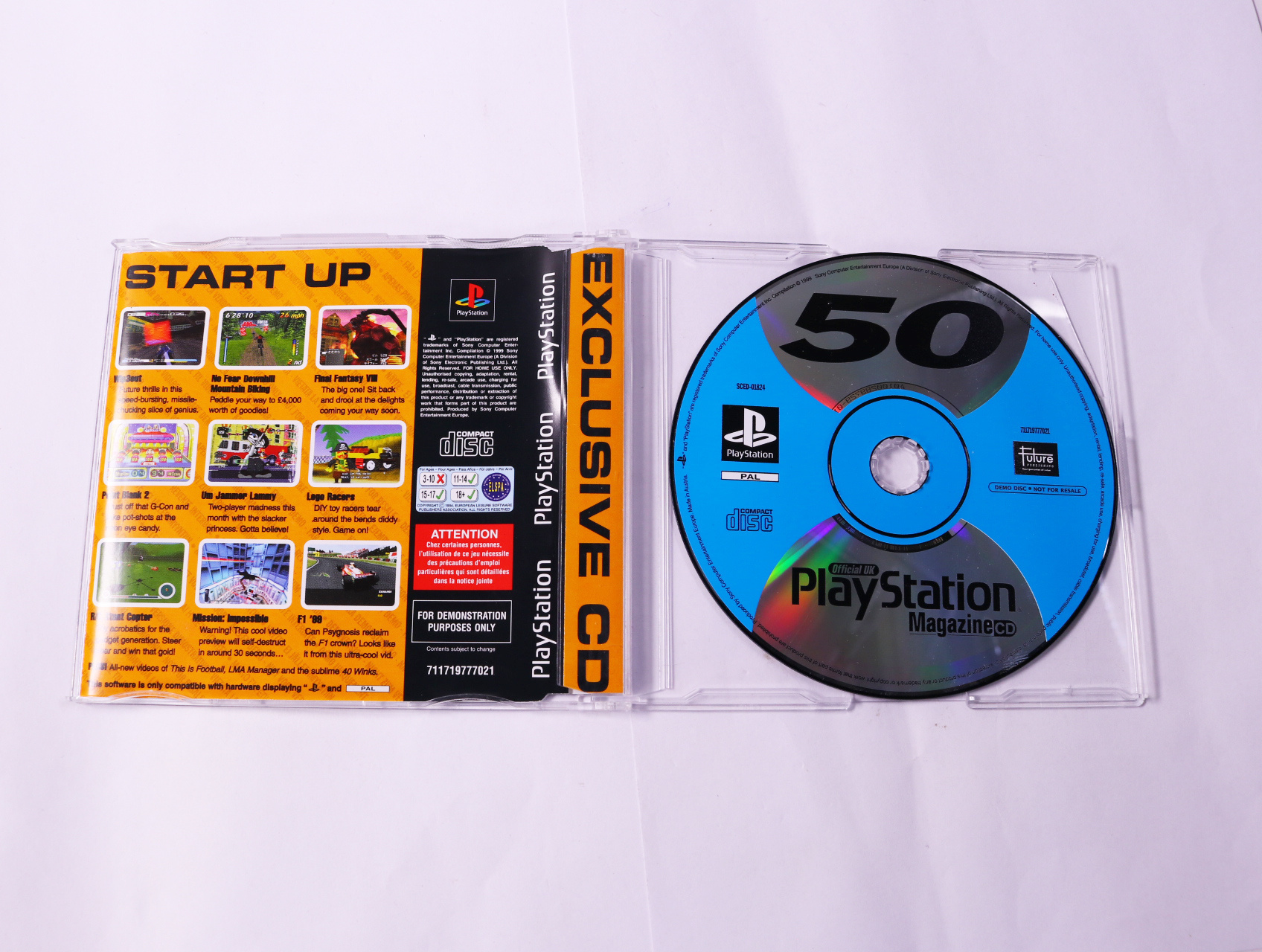 Playstation 1 - Demo Disk : Wipeout 3 / Final Fantasy VIII / No Fear Downhill - productfoto 2