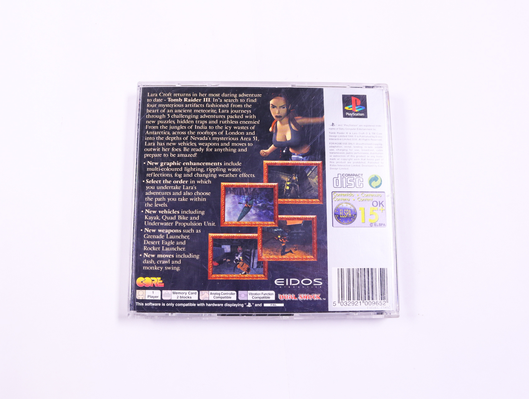 Playstation 1 - Tomb Raider III [Platinum] - productfoto 3