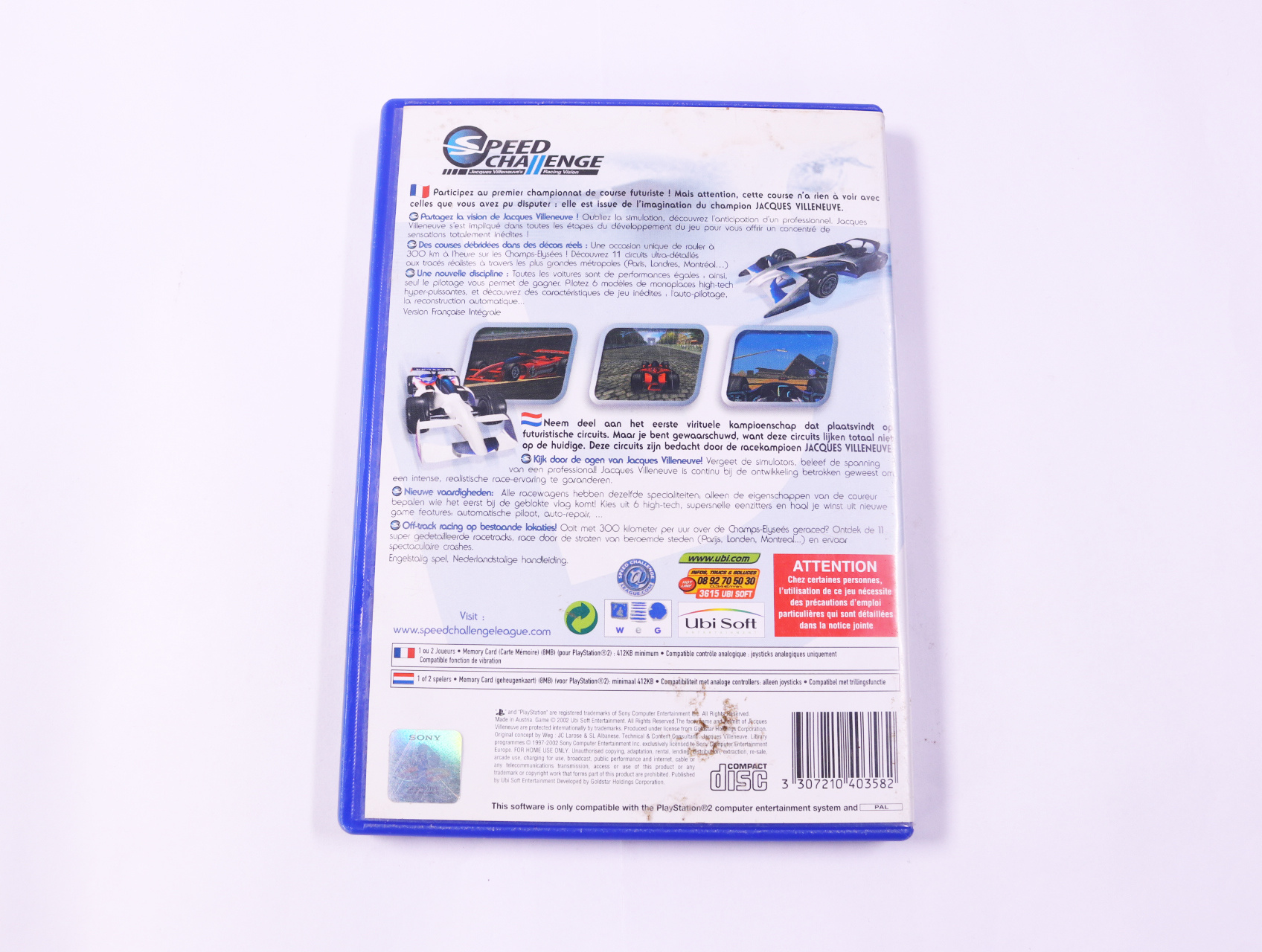 Playstation 2 - Speed Challenge: Jacques Villeneuve's Racing Vision [No Manual] - productfoto 2
