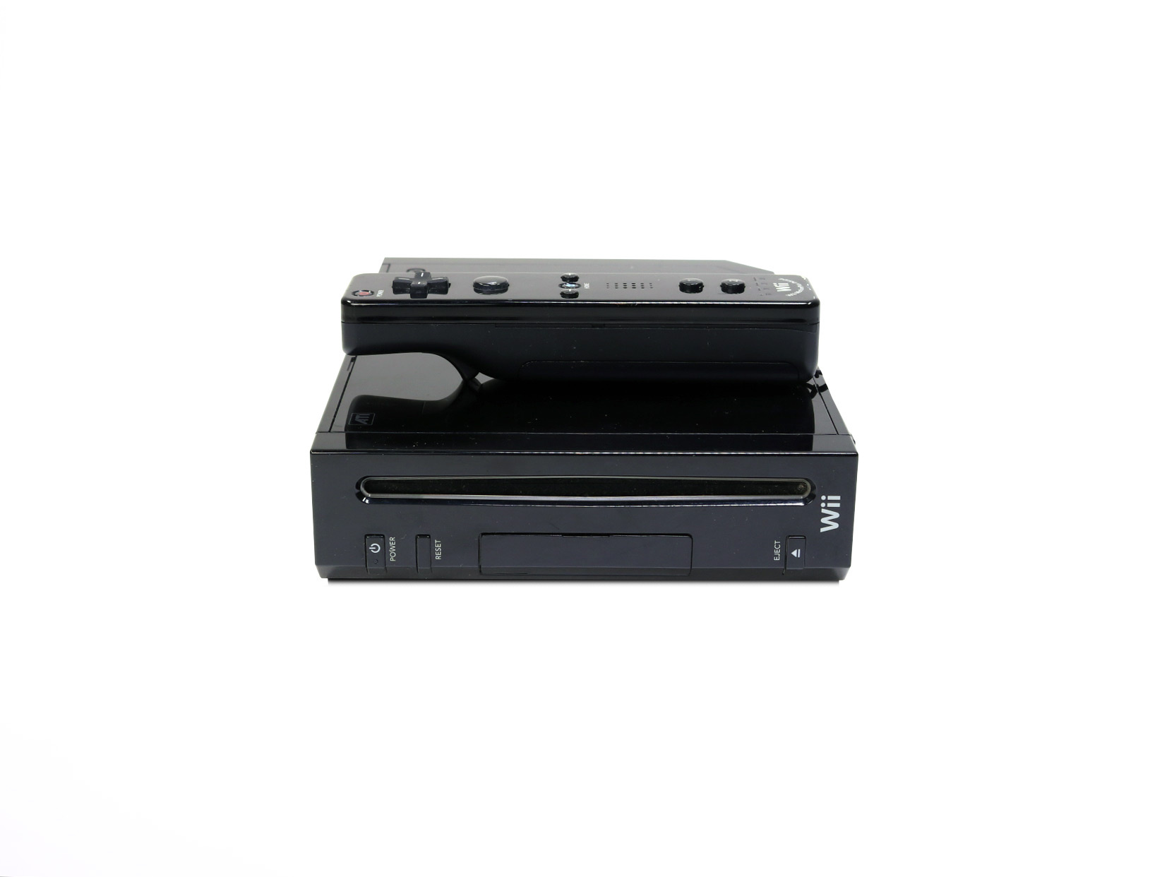 Wii - Console - Zwart - productfoto 2