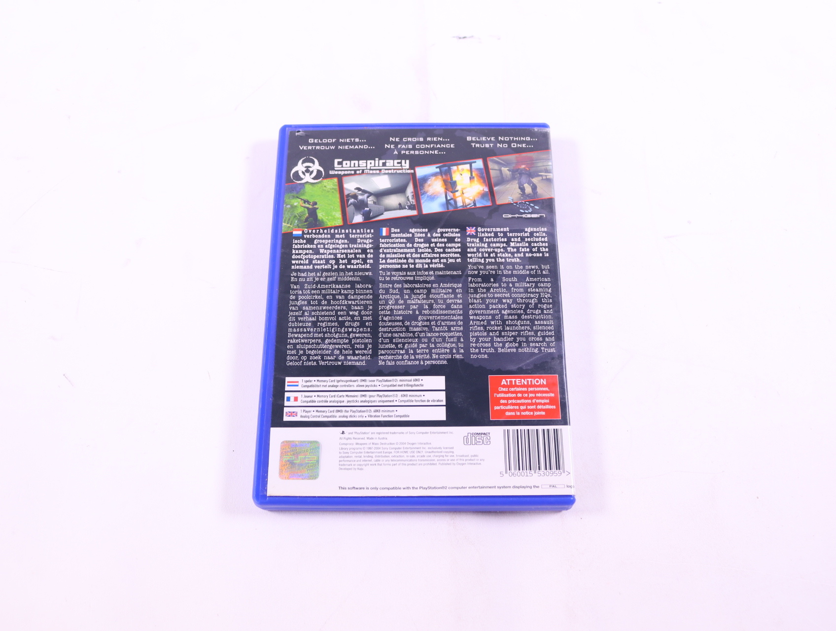 PlayStation 2 - Conspiracy: Weapons of Mass Destruction - productfoto 2