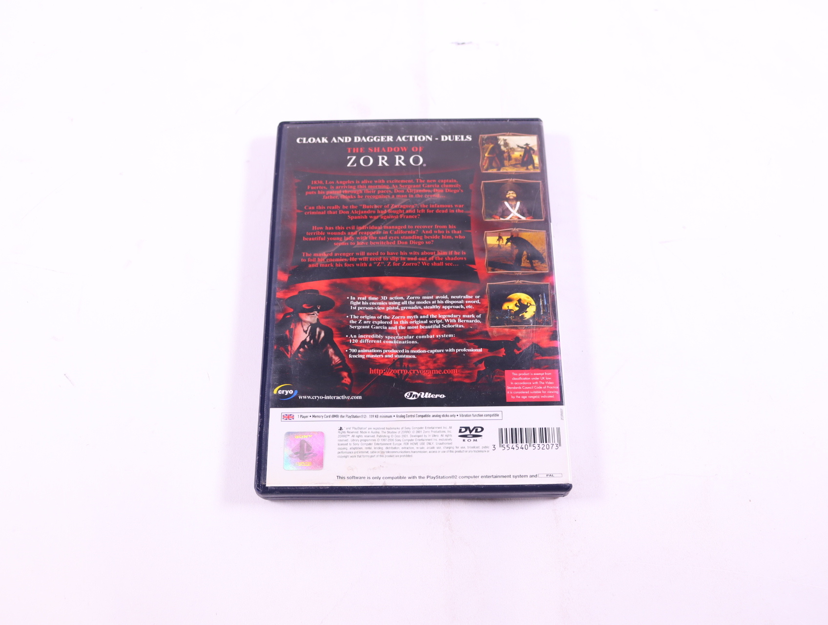 Playstation 2 - The Shadow of Zorro - In Utero - productfoto 2