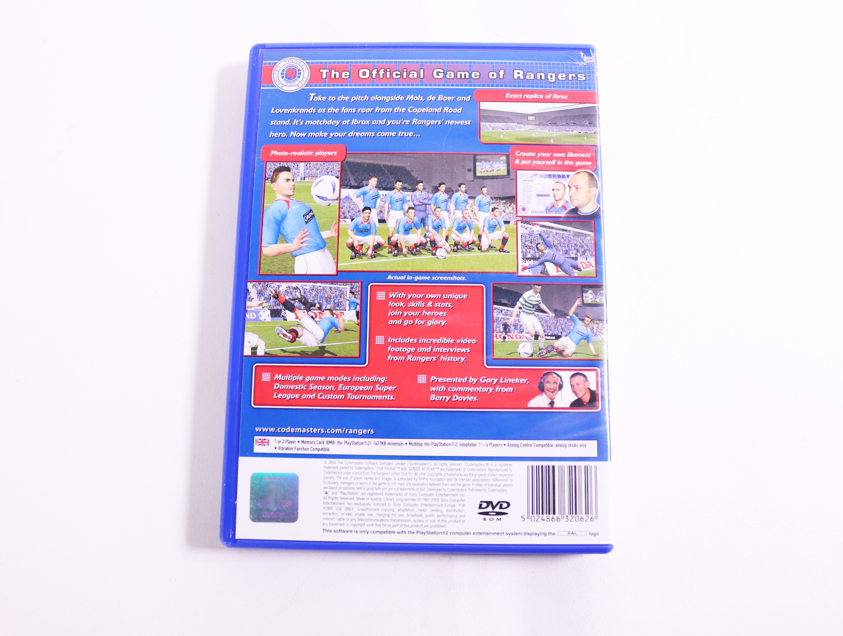Playstation 2 - Rangers Club Football - productfoto 2