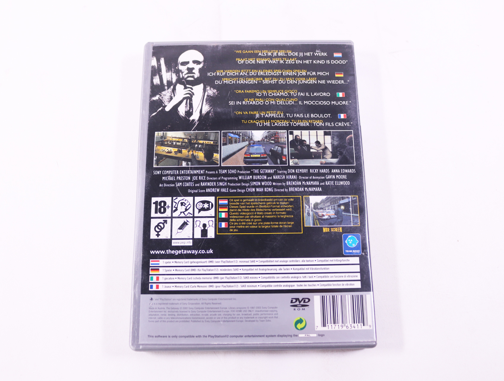 PlayStation 2 - The Getaway [Platinum] - productfoto 2