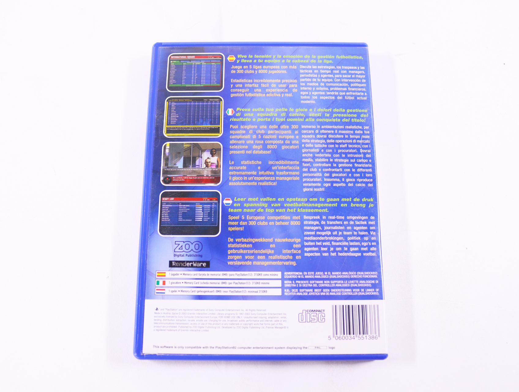 PlayStation 2 - Premier Manager 2003-04 - productfoto 2