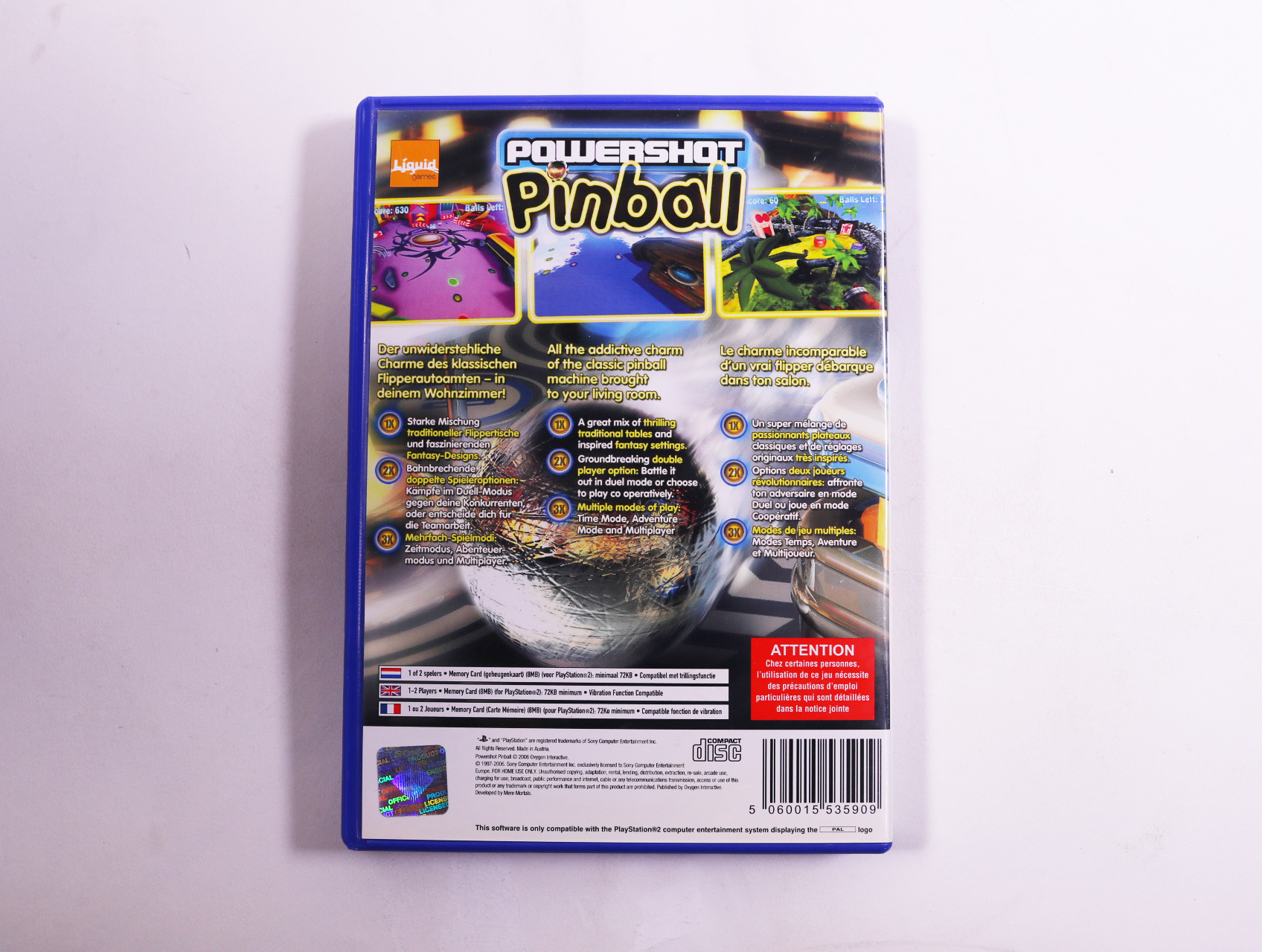 PlayStation 2 - Powershot Pinball [No Manual] - Liquid Games - productfoto 3