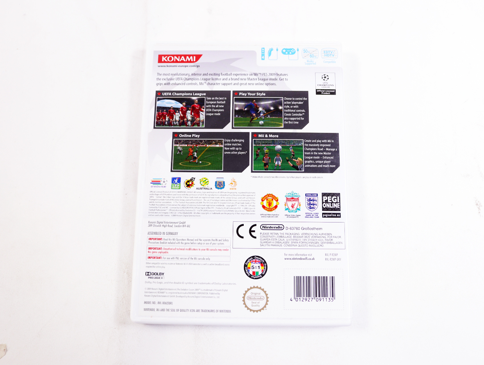 Wii - Pro Evolution Soccer 2009 - productfoto 2