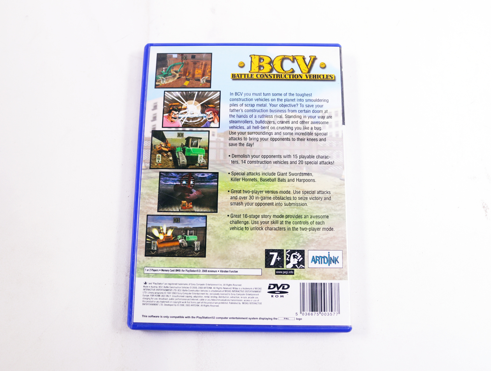 PlayStation 2 - BCV: Battle Construction Vehicles - Artdink - productfoto 2