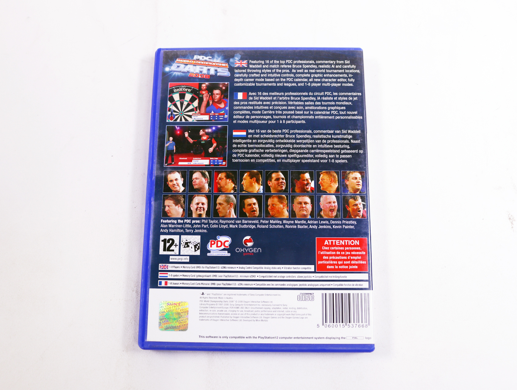 PlayStation 2 - PDC World Championship Darts 2008 - productfoto 2