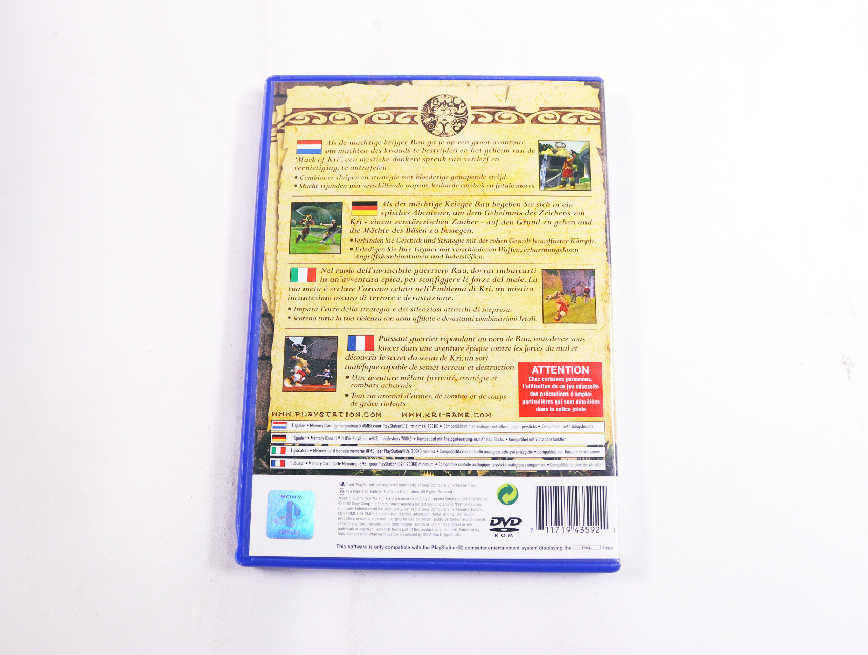 PlayStation 2 - The Mark of Kri - San Diego Studio - productfoto 2