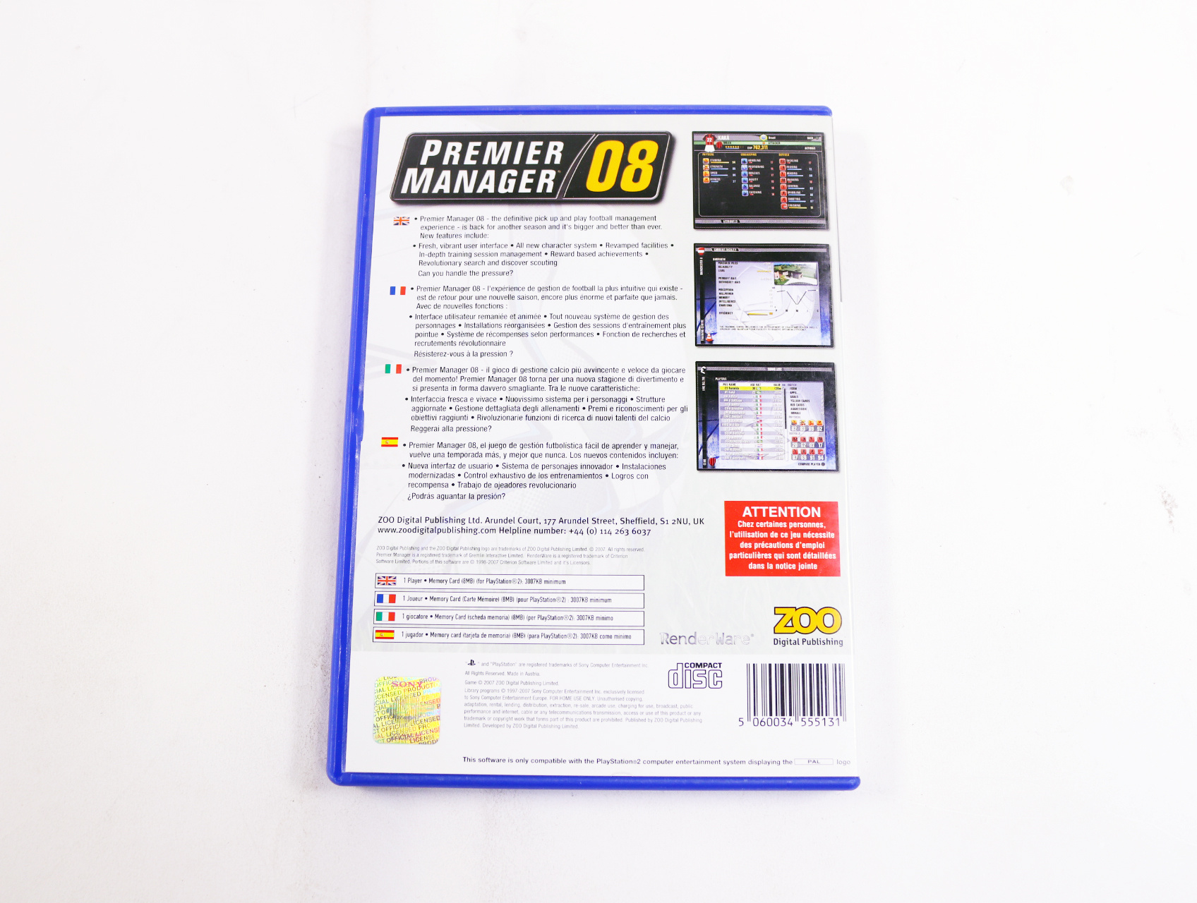 PlayStation 2 - Premier Manager 08 - productfoto 2