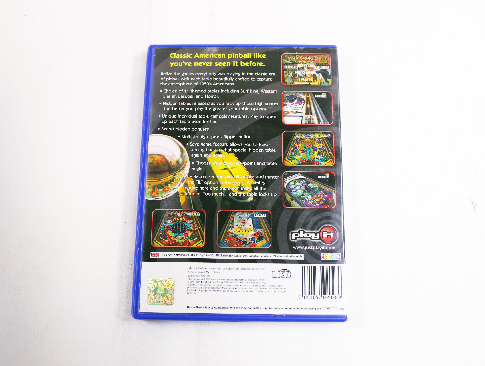 PlayStation 2 - Pinball Hall of Fame: The Gottlieb Collection - productfoto 2