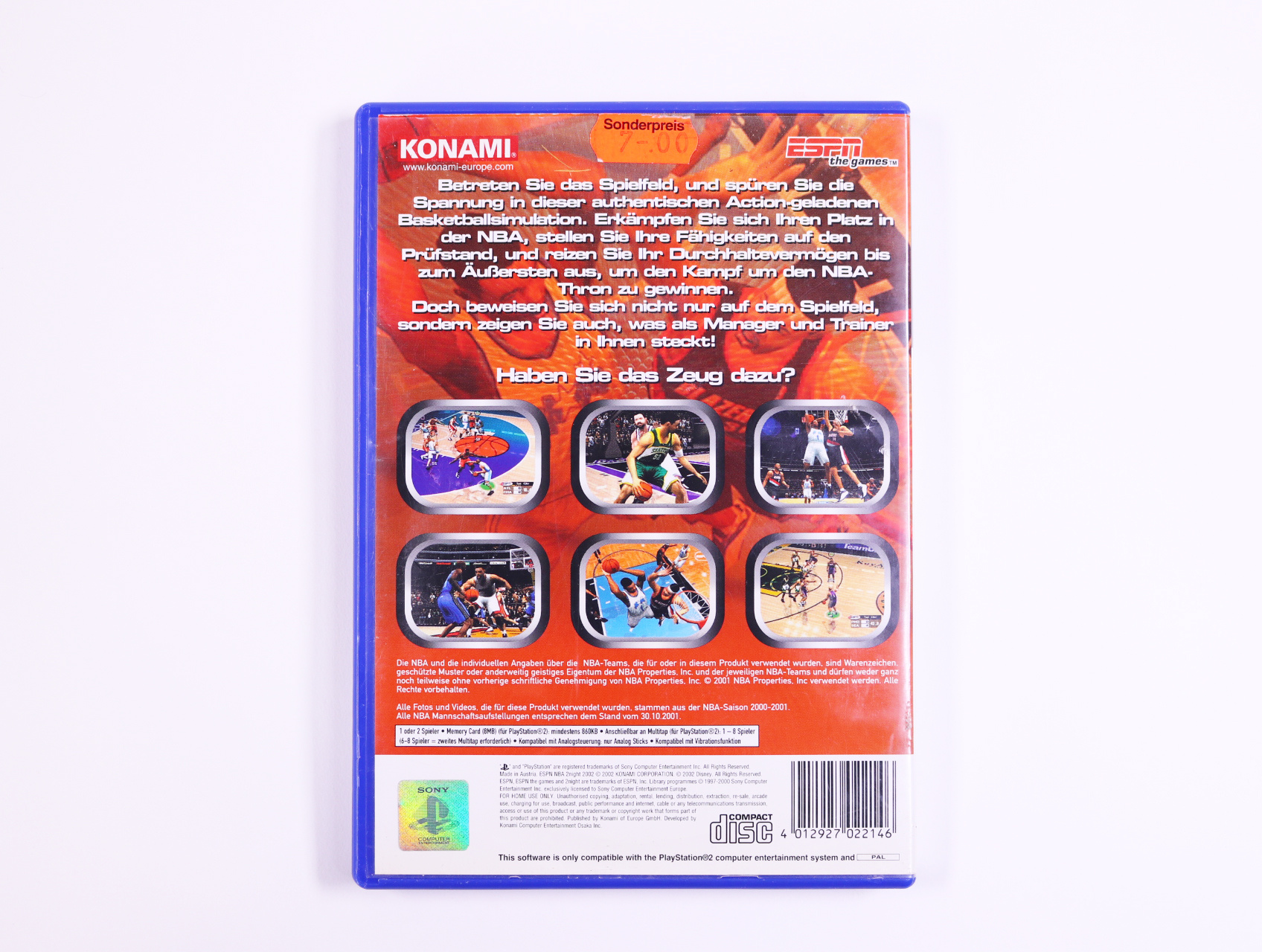 PlayStation 2 - ESPN NBA 2Night 2002 - productfoto 2