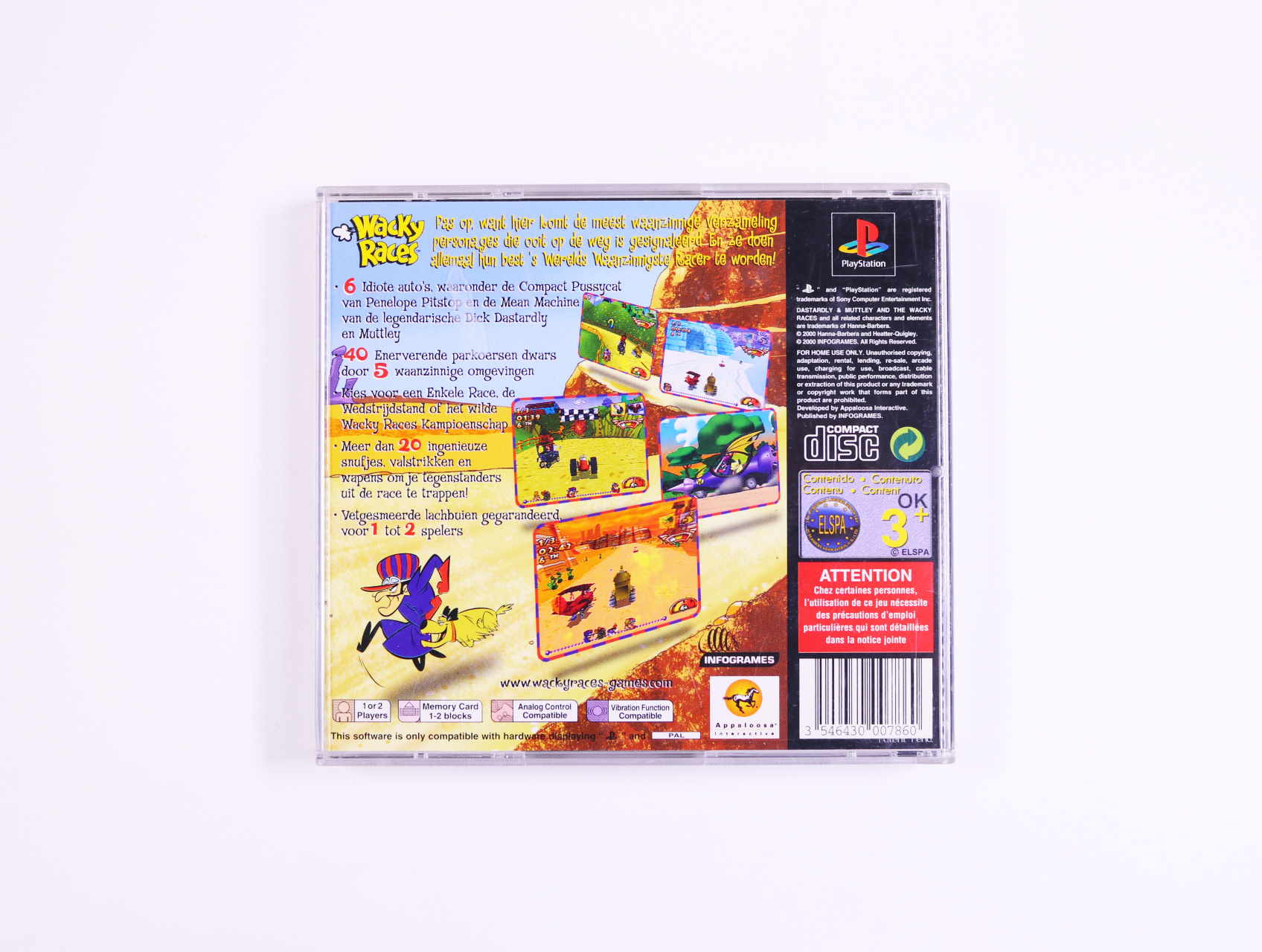 PlayStation 1 - Wacky Races - productfoto 2