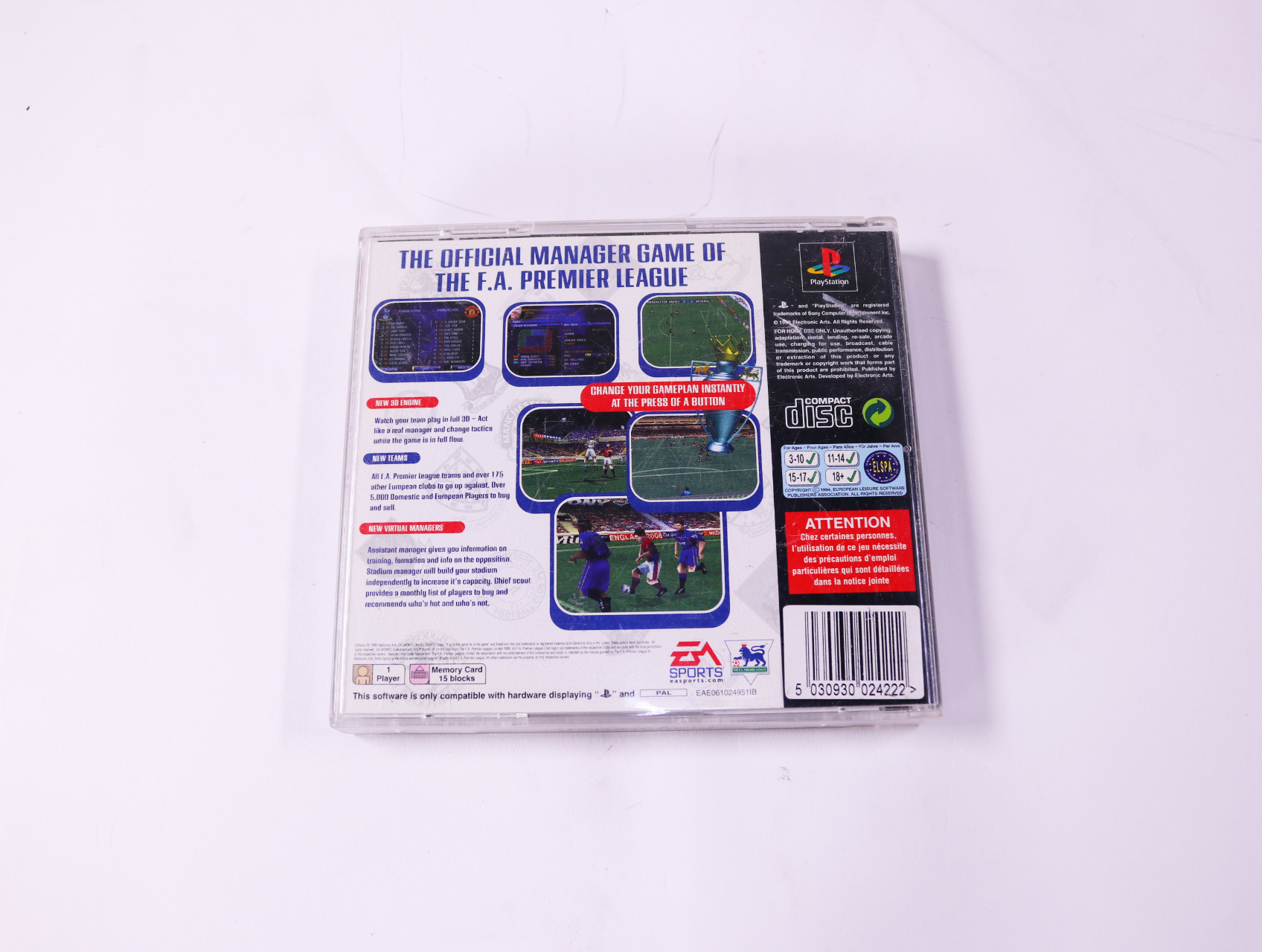 PlayStation 1 - Football Manager 2000 - productfoto 3