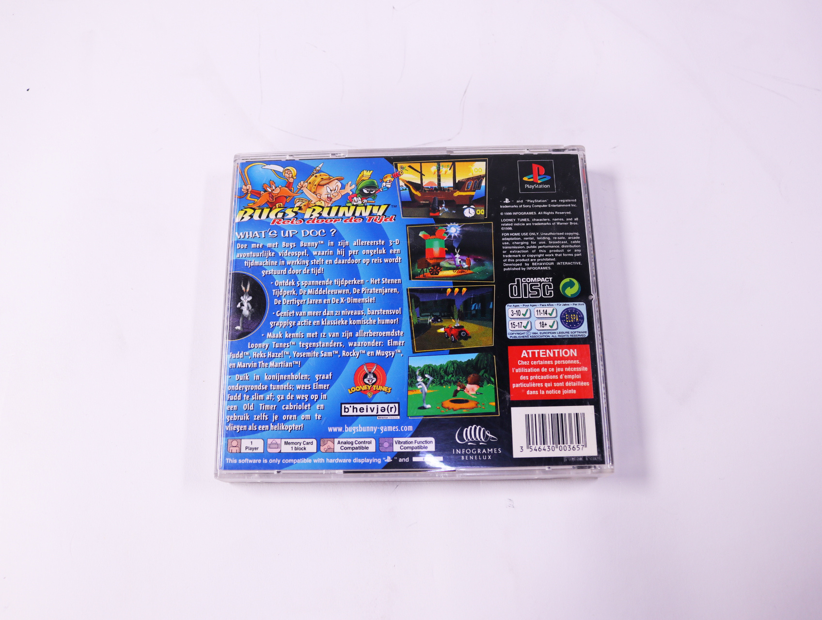 PlayStation 1 - Bugs Bunny: Lost in Time - productfoto 3