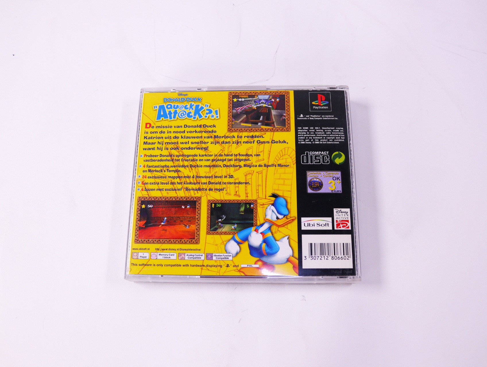 PlayStation 1 - Donald Duck: Quack Attack - productfoto 3