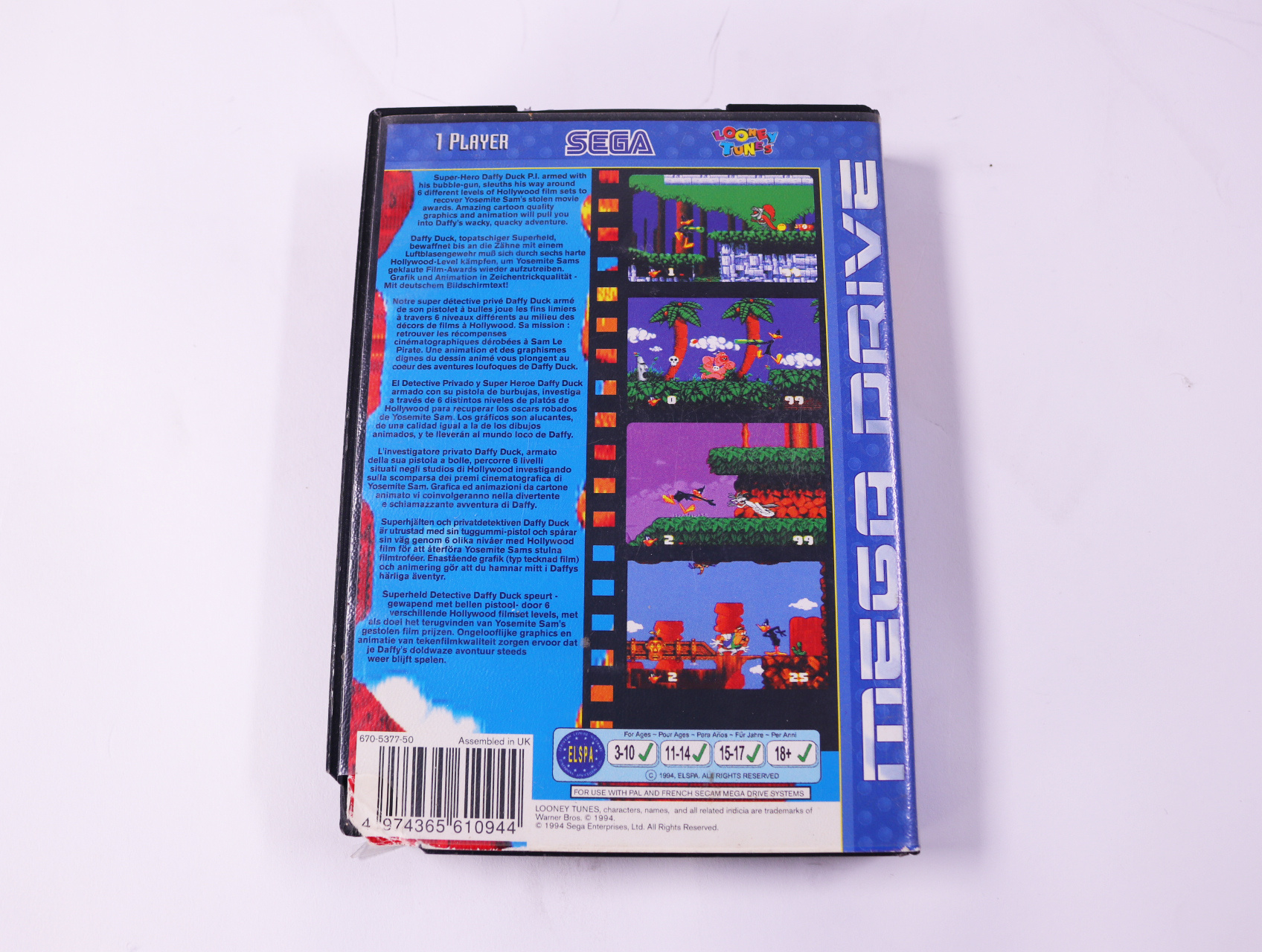 SEGA Mega Drive - Daffy Duck in Hollywood - productfoto 2