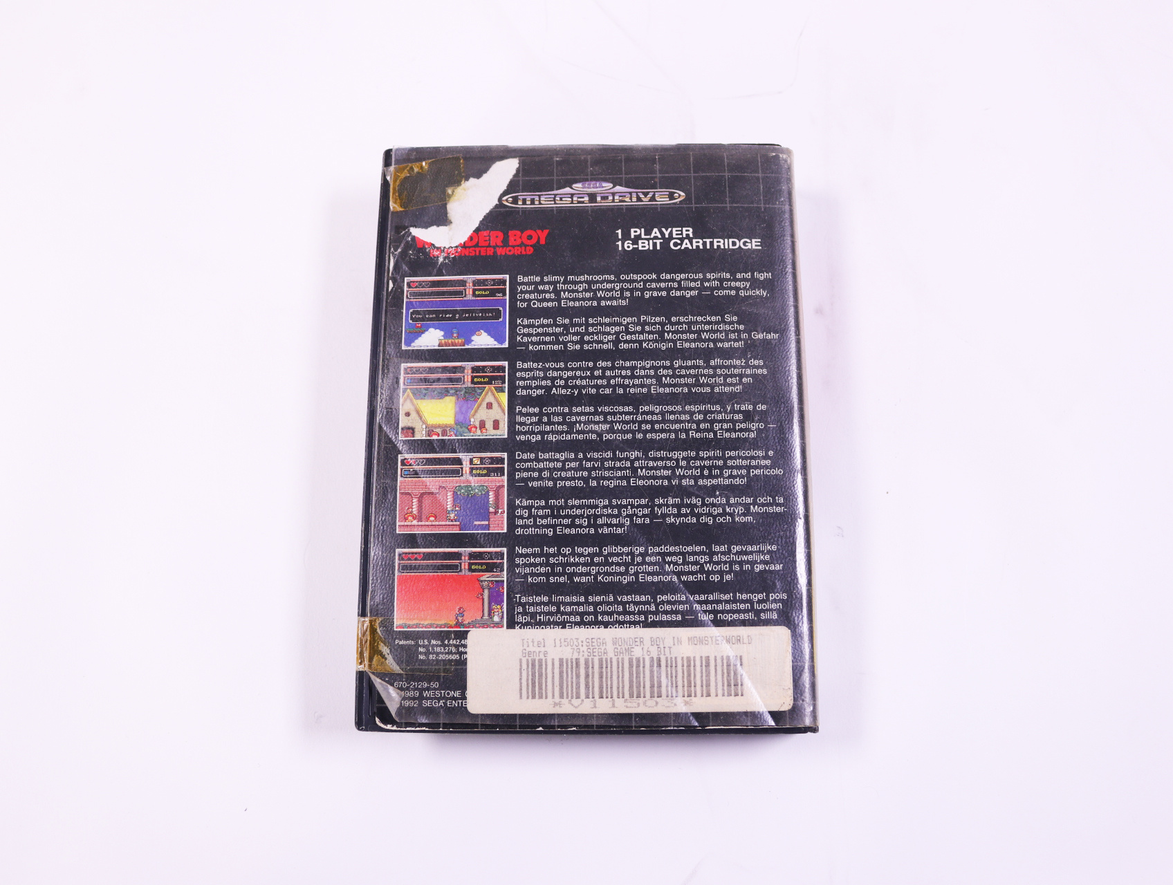 SEGA Mega Drive - Wonder Boy in Monster World - productfoto 2