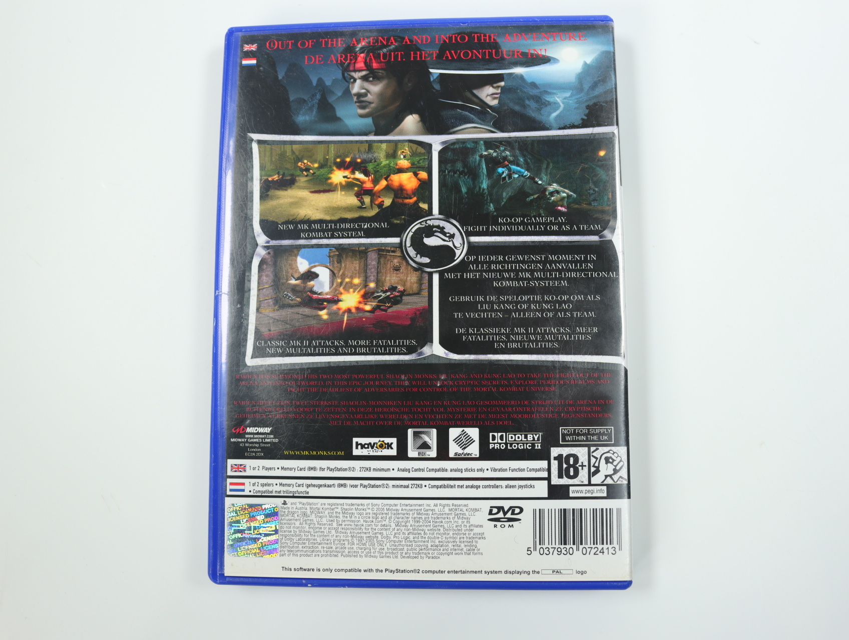PlayStation 2 - Mortal Kombat: Shaolin Monks - productfoto 2